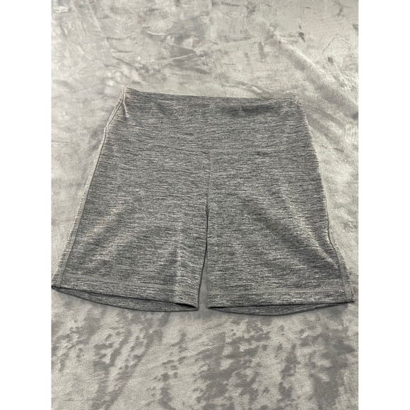 ZELOS Pants - Zelos Womens Gray Heathered‎ High Waist Athletic Bike Shorts - Size M